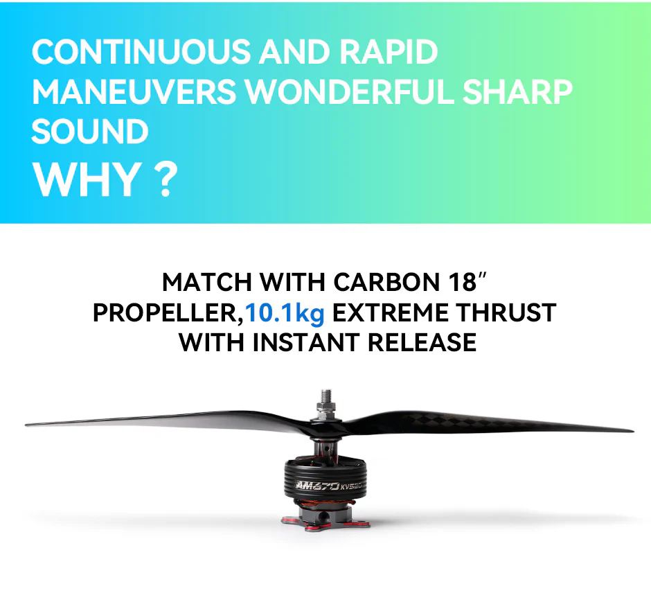 T-MOTOR AM670 520KV COMBO (AM670/AM116A ESC/18X8 PROP) For 67" Models - Image 5
