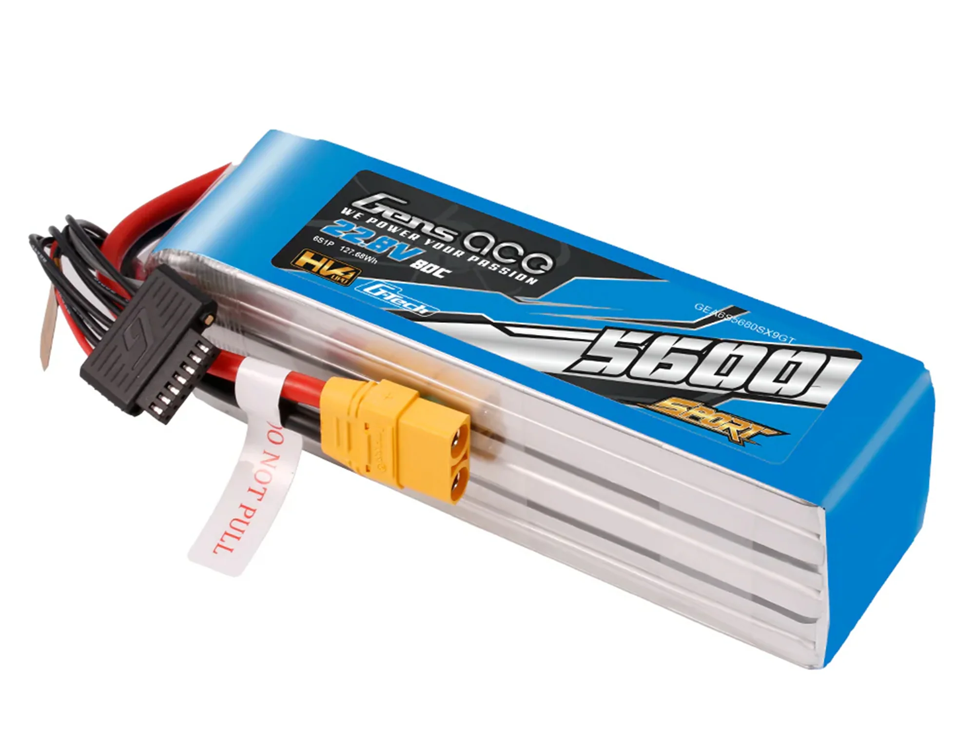 Gens Ace Li-Po G-Tech SPORT HV 6S 22.2V 5600mAh 80C with XT90 GT6H5600-80X9S - Image 3