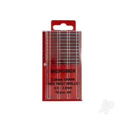 Modelcraft Microbox Shanked Drill Set (10) SHSPDR4005