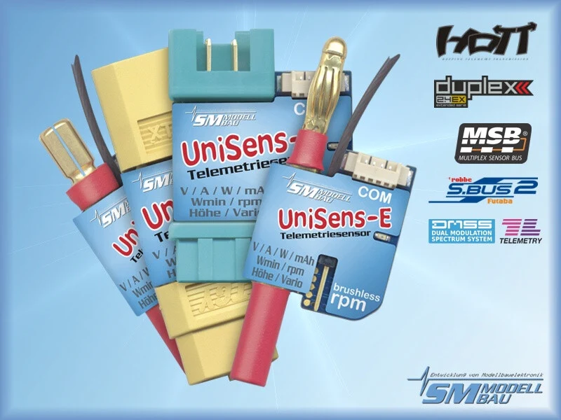 SM MODELLBAU UniSens-E RC Telemetry Sensor 140 A / XT90 Serial Connector Version SM3109 - Image 5