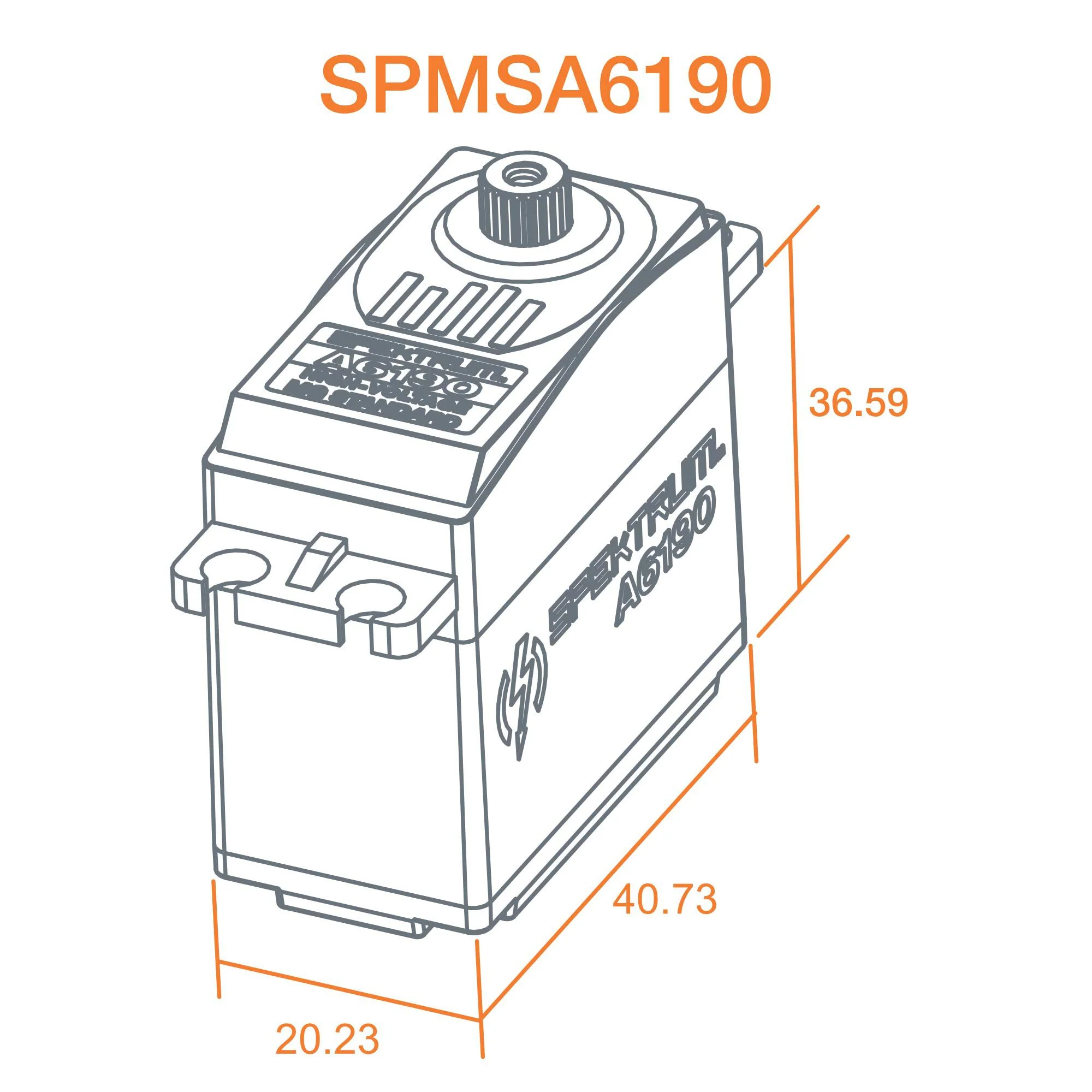 Spektrum A6190 Standard Metal Gear HV Aircraft Servo SPMSA6190 - Image 4